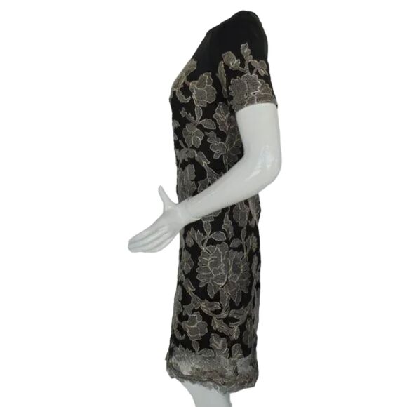 TADASHI SHOJI Dress, 2, Sabi, Floral Lace overlay, Short sleeve, Scuba - Picture 14 of 14